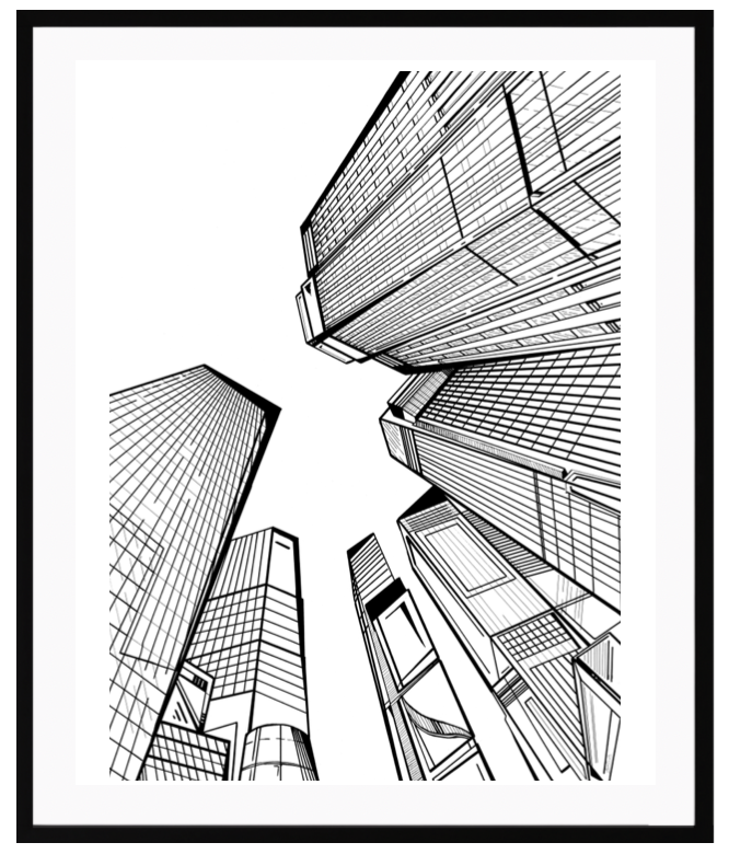 Hand Drawn Architect View Print